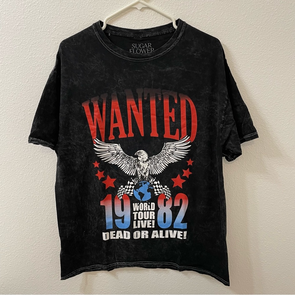 Sugar flower wanted dead or alive shirt black XL